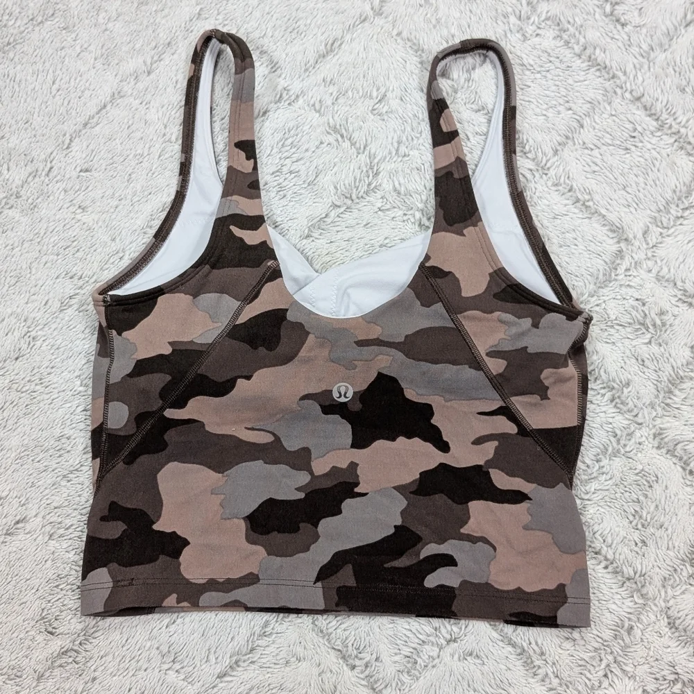 Lululemon Sports Bra Womens 4 Brown Bronze Heritage Camo Align Tank Top